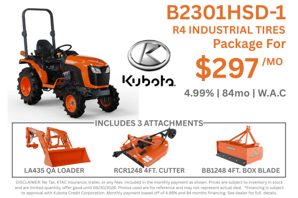B2301HSD WOWCO Kubota Tractor Packages