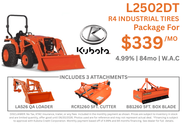 L2502DT WOWCO Kubota Tractor Packages