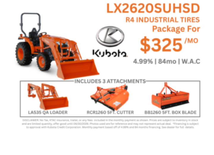 LX2620SUHSD Package - Wowco Equipment Co.